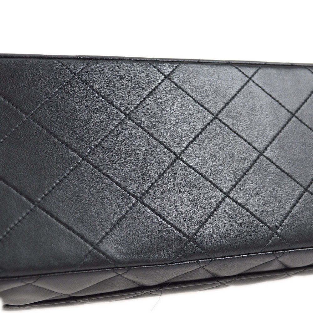 CHANEL 1991-1994 Black Lambskin Classic Flap Maxi 75152 - Picture 3 of 10